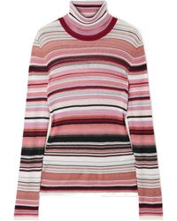 Missoni - Striped Knitted Turtleneck Sweater - Lyst