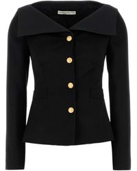 Alessandra Rich - Mikado Collar Light Jacket - Lyst