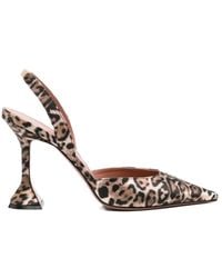 AMINA MUADDI - Holli Leopard Slingback Pumps - Lyst