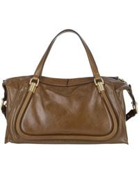 Chloé - Chloé Logo Detailed Zip-Up Shoulder Bag - Lyst
