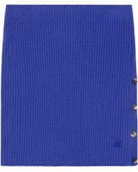 Courreges - Courrèges Buttoned Light Ribbed Mini Skirt - Lyst