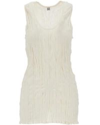 TOTEME - Totême Crinkled Knitted Tank Top - Lyst