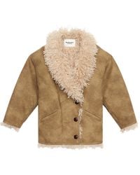 Isabel Marant - Isabel Marant Étoile Clea Buttoned Shearling Coat - Lyst