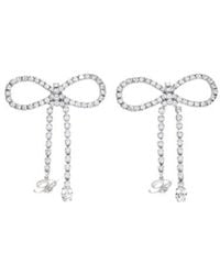 Blumarine - Embellished Bow Earrings - Lyst