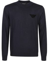 Emporio Armani - Logo-Embellishment Sweater - Lyst