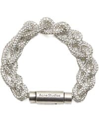 Acne Studios - Crystal-Embellished Cord Bracelet - Lyst