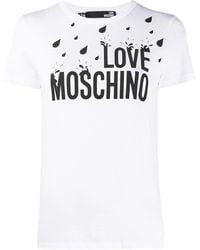 Moschino - T-Shirt With Round Neck And Short Sleeves - Lyst