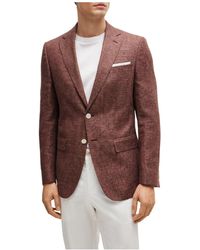 BOSS - Single-Breasted Blazer - Lyst