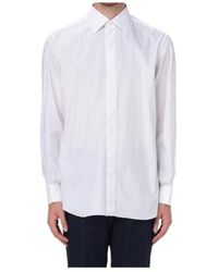 Brioni - Pointed-Collar Twill Shirt - Lyst