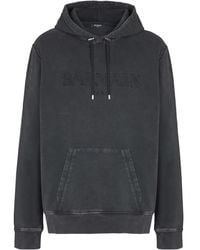 Balmain - Vintage Logo Embroidered Hoodie - Lyst