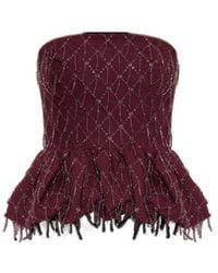 ROTATE BIRGER CHRISTENSEN - Sequins Bubble Top Dark - Lyst