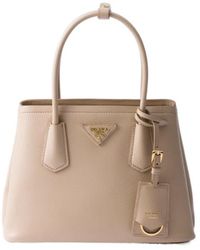 Prada - Double Small Saffiano Leather Bag - Lyst