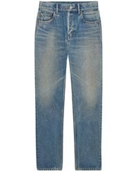 Saint Laurent - 90's High-Rise Cropped Slim Jeans - Lyst