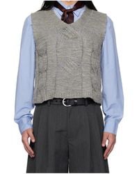 Our Legacy - Link V-Neck Knitted Vest - Lyst