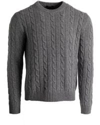 Prada - Crewneck Ribbed Knitted Jumper - Lyst