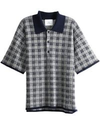 The Elder Statesman - Check-Pattern Short-Sleeve Polo Shirt - Lyst