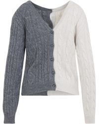 Moschino - Two-Toned Button-Up Cardigan - Lyst