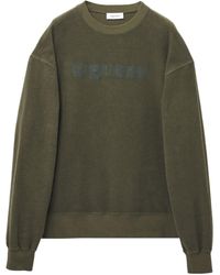 McQueen - Logo Embroidered Crewneck Sweatshirt - Lyst