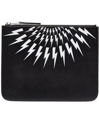 Neil Barrett - Lightning Pattern Clutch - Lyst