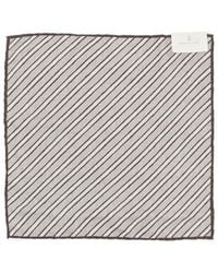 Brunello Cucinelli - Diagonal Striped Square Scarf - Lyst