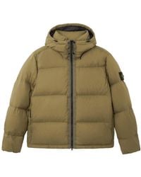 Stone Island - Detachable Hooded Coat With Drawstring And Zip Closure For - Lyst