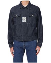C.P. Company - Long-Sleeved Denim Coat - Lyst