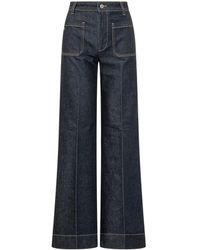 Victoria Beckham - Alina Stretch Wide-Leg Jeans - Lyst