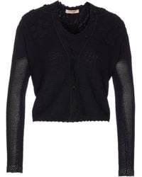 Twinset - Floral Embroidered Buttoned Cardigan - Lyst