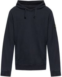Stone Island - Compass Patch Drawstring Hoodie - Lyst