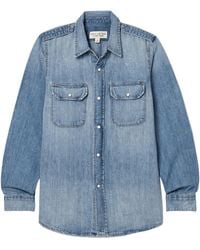 Nili Lotan - Nais Long-Sleeved Denim Shirt - Lyst