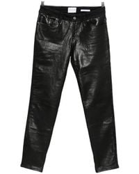 7 For All Mankind - Coated Zip-Detail Jeans - Lyst