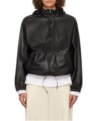 The Row - Long Sleeve Leather Jacket - Lyst
