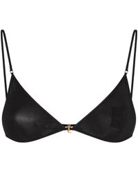 Saint Laurent - Cassandre Triangle Bra - Lyst