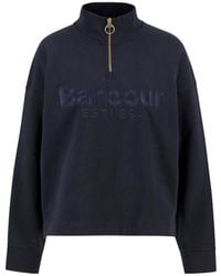 Barbour - Long-Sleeved Half-Zip Sweatshirt - Lyst