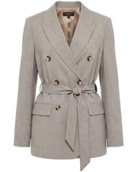 Rag & Bone - Double Breasted Tie-Waisted Blazer - Lyst