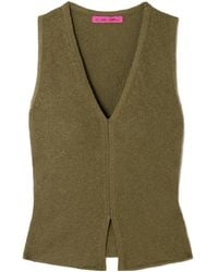 The Elder Statesman - Cotton V-Neck Tank Top - Lyst