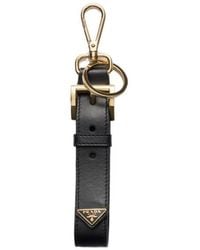 Prada - Leather Key Ring - Lyst