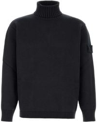 Stone Island - Ribbed Turtleneck Sweater - Lyst