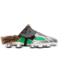 Balmain - Half Time Faux Fur-Lined Mules - Lyst