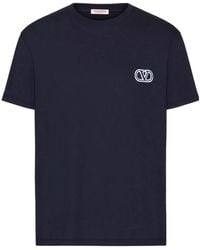 Valentino - Vlogo Signature Crewneck Straight Hem T-Shirt - Lyst