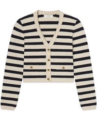 FRAME - Striped Cardigan - Lyst