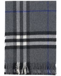 Burberry - Checked Fringed-Edge Scarf - Lyst