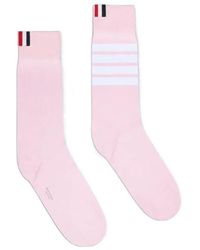Thom Browne - 4-Bar Striped Socks - Lyst