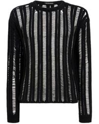 Ann Demeulemeester - Ladder Stitch Knit Sweater - Lyst
