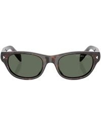 Prada - Eyewear Oval Frame Sunglasses - Lyst