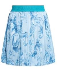Versace Jeans Couture - Couture Barocco Pattern Pleated Skirt - Lyst