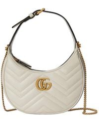 Gucci - Gg Marmont Half-Moon-Shaped Mini Bag - Lyst