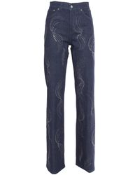 Dondup - Amber Straight-Leg Embellished Jeans - Lyst
