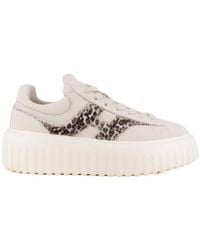 Hogan - Round Toe Platform Lace-Up Sneakers - Lyst