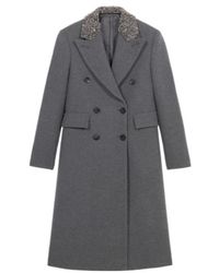 Blumarine - Embellished Double-Breasted Coat - Lyst